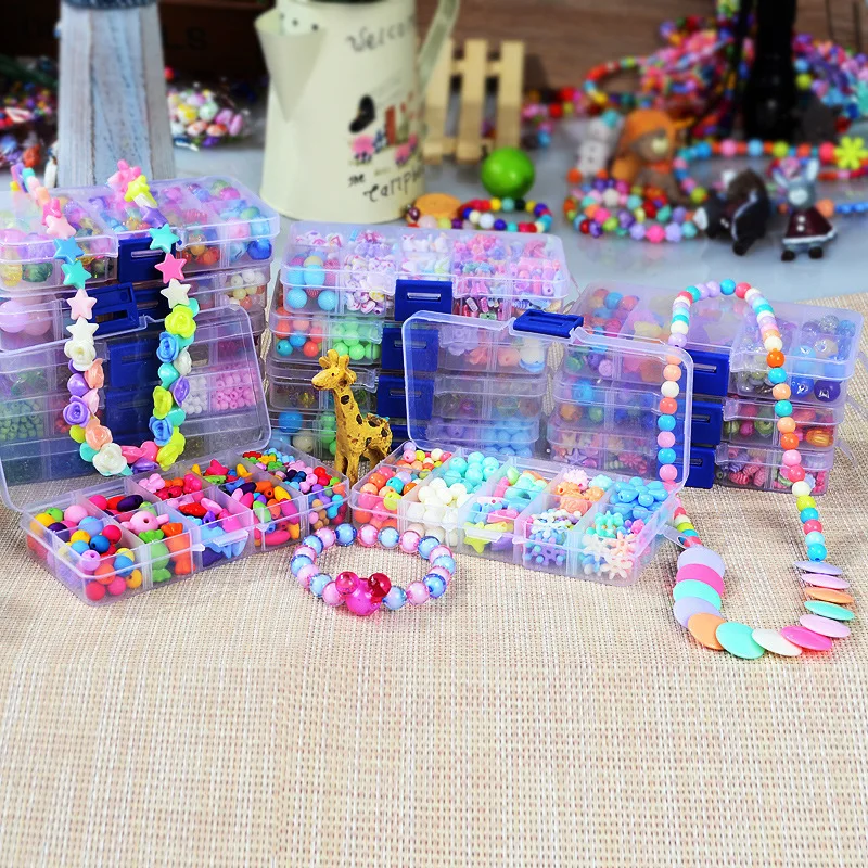 10 квадратов для детей DIY игрушка из бисера для родителей и детей интерактивный акриловый браслет из бисера обучающая игрушка креативная ручная работа