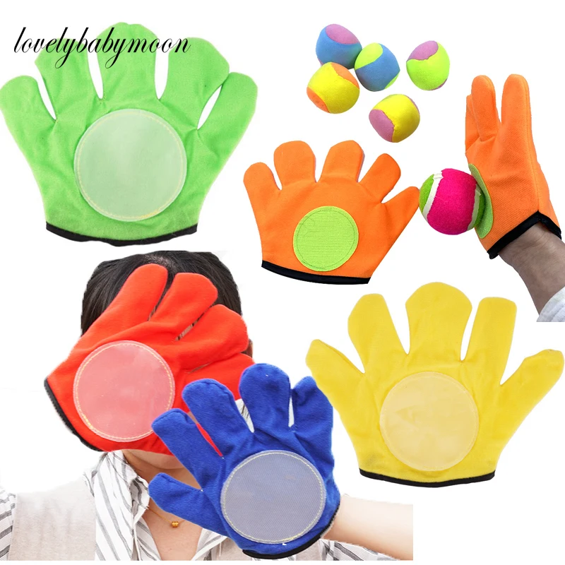 Детские перчатки на присоске игрушка с мячиком спортивный набор открытом