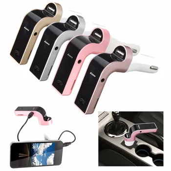 

G7 Car Kit Wireless Bluetooth Handsfree FM Transmitter Radio MP3 Music AUX Player USB Charger