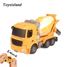 1/26 Радиоуправляемый грузовик с дистанционным управлением, радиоуправляемая светодиодная машина, миксер, модель, вращение на 360 °, Радиоуправляемый самосвал, Похожие инженерные транспортные средства