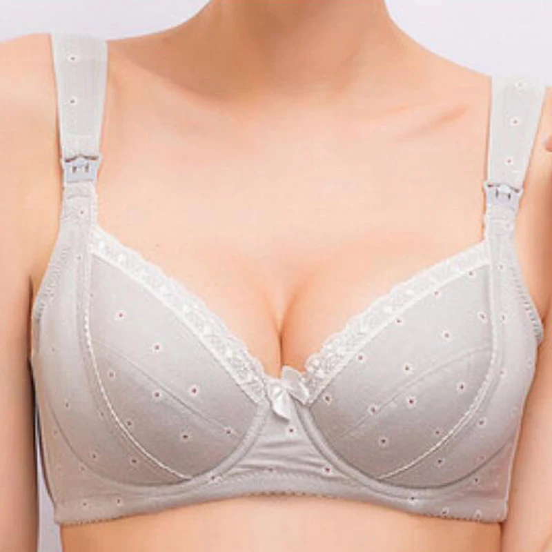 Хлопковый бюстгальтер в горошек большого размера B C D Бюстгальтер для кормления