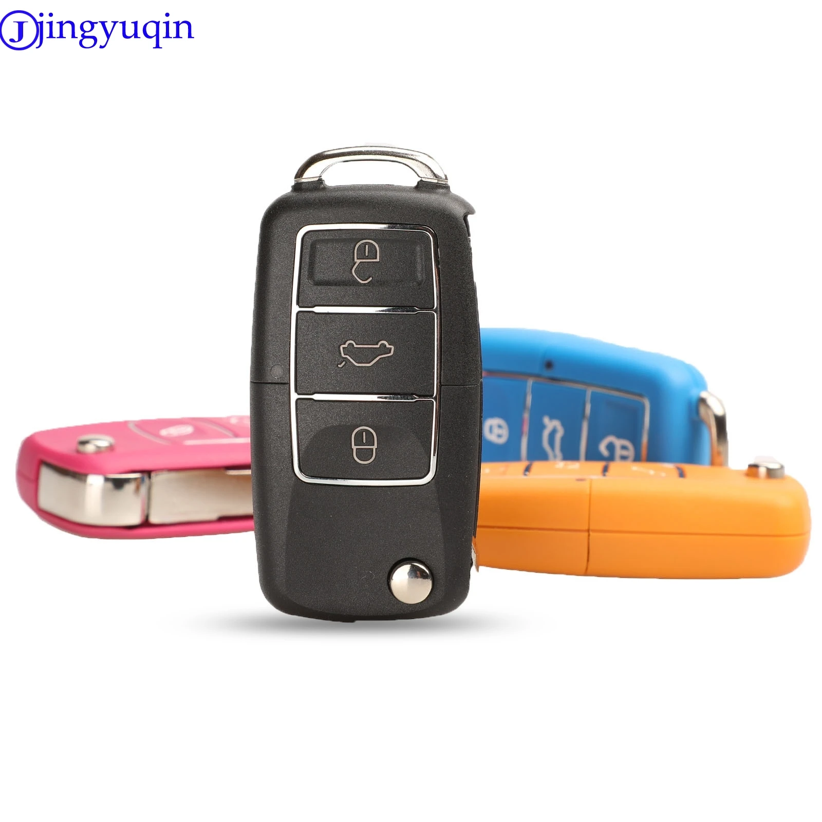 Jingyuqin 3 кнопки складной чехол для дистанционного ключа от машины Volkswagen VW Golf Passat Polo