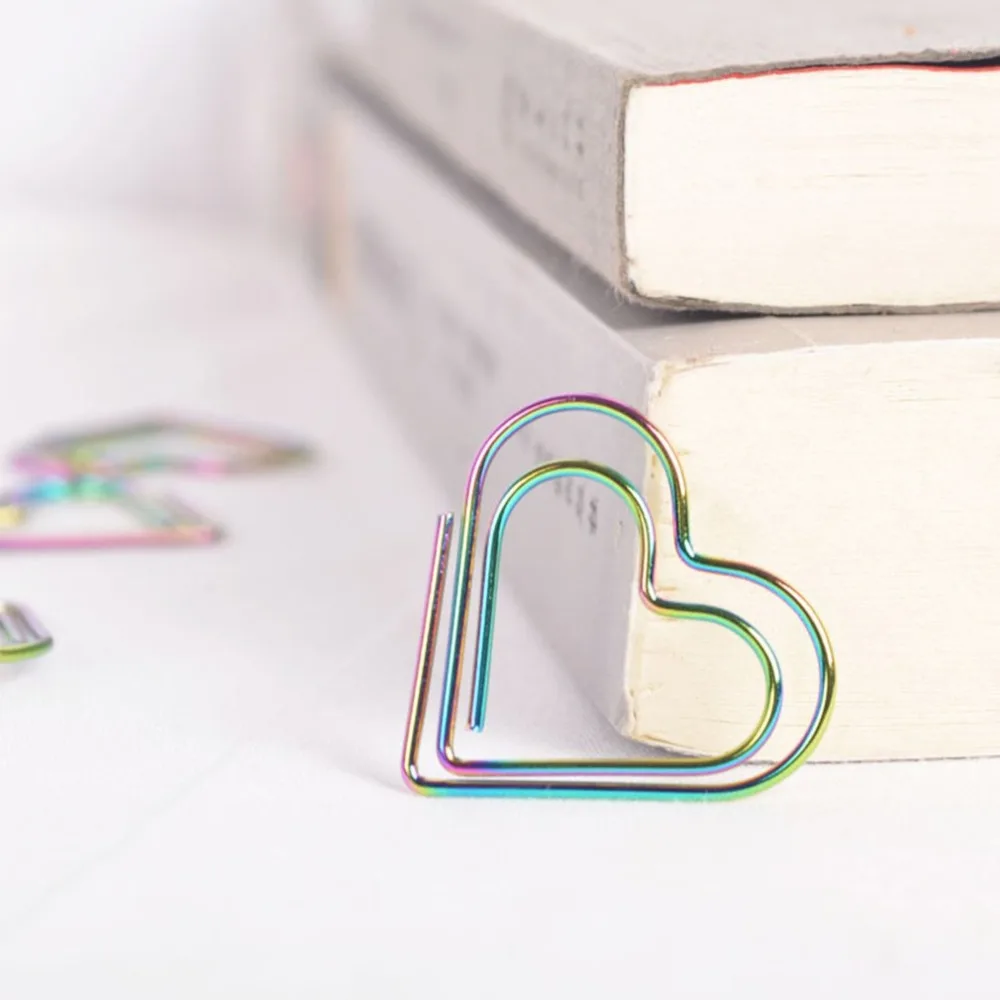 10 шт./упак. металлический Материал Бумага зажим для изготовления обложек книг школьные канцелярские принадлежности канцелярские товары «любящее сердце» 12 шт./упак. металлических материалов