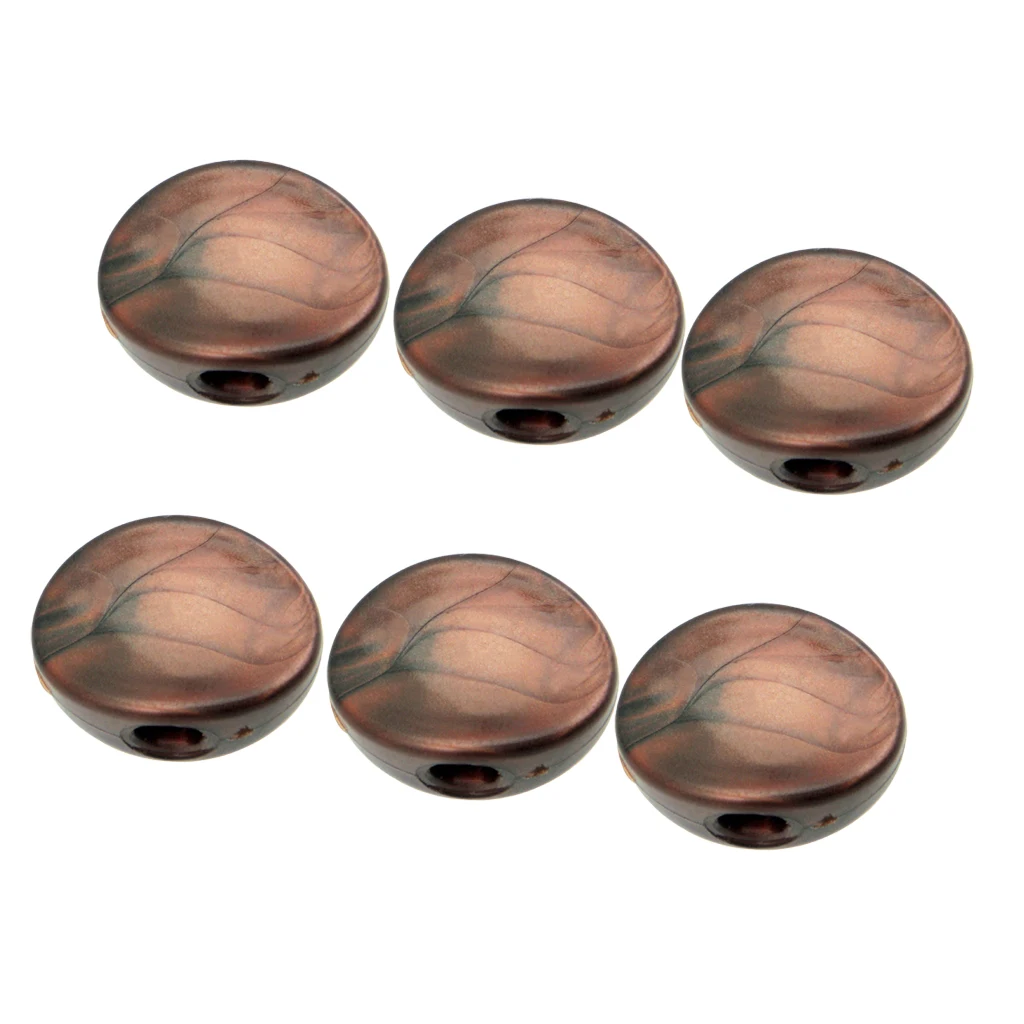 Guitar Tuning Peg Buttons Tuning Pegs Knobs Machine Heads Buttons Guitar 6 Pcs/Set (Coffee)