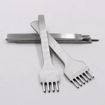 

4 Pcs/set 3/4/5/6mm Leather Craft Tools Hand-stitched High-grade white Steel Liner Hole Punches Lacing Stitching Tool