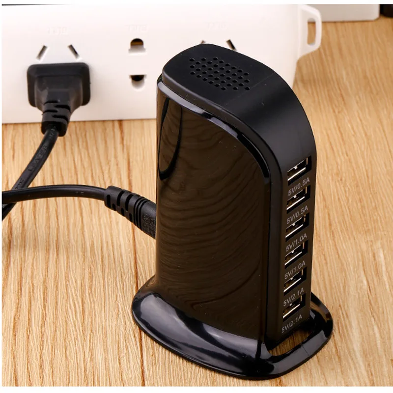 Universal 6 USB Port Charger Quick Charge Charging Dock Station Desktop Travel Charger Hub 30W For iPhone