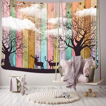 

3D Printing Christmas Tapestry Bedroom Living Room Wall Hanging Tapestry Home Decor Xmas Mat for Christmas New Year