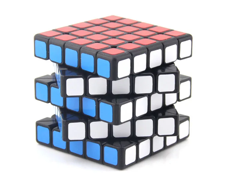 Kathrine Magnetic Mister Five Order Magic Cube Black And White with Pattern End MRM Magnetic Racing Game 5-Order Magic Cube Educ
