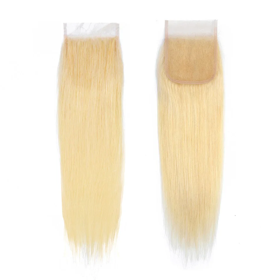 Queen Love Hair 613 пряди с закрытием Remy человеческие вплетаемые волосы для наращивания Малазийские Волосы блонд 3 пряди с закрытием