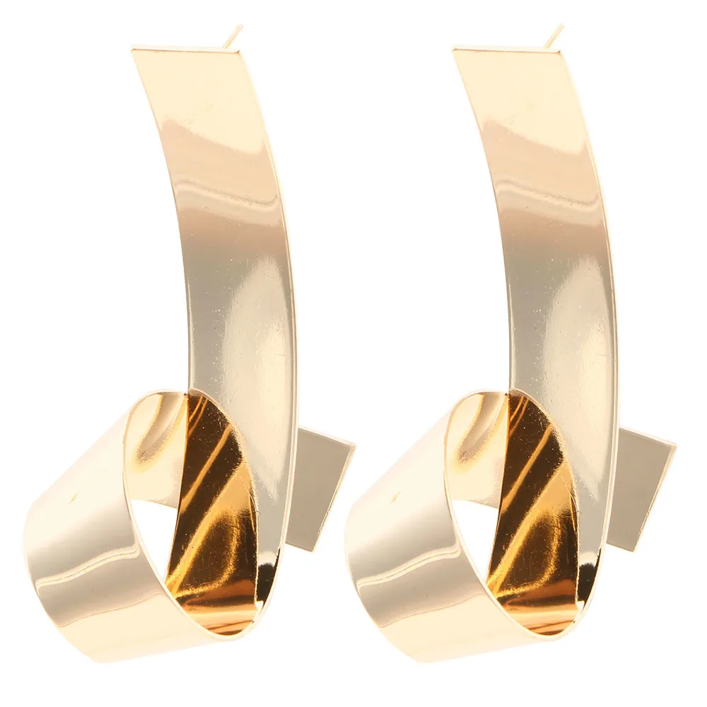 E5703 Trendy Irregular Sequins Metal Geometric Earrings for Women Gold&Silver Simple Punk  Earrings Modern Art Jewelry