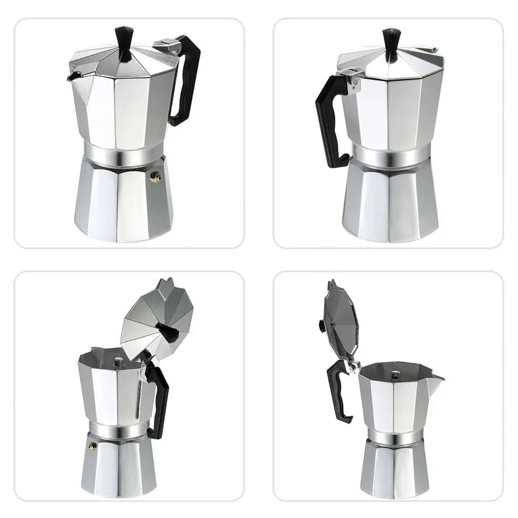 Алюминиевый кофейник 3Cup/6Cup/9Cup/12Cup кофеварка эспрессо Перколятор плита Mocha Чайник электрическая плита