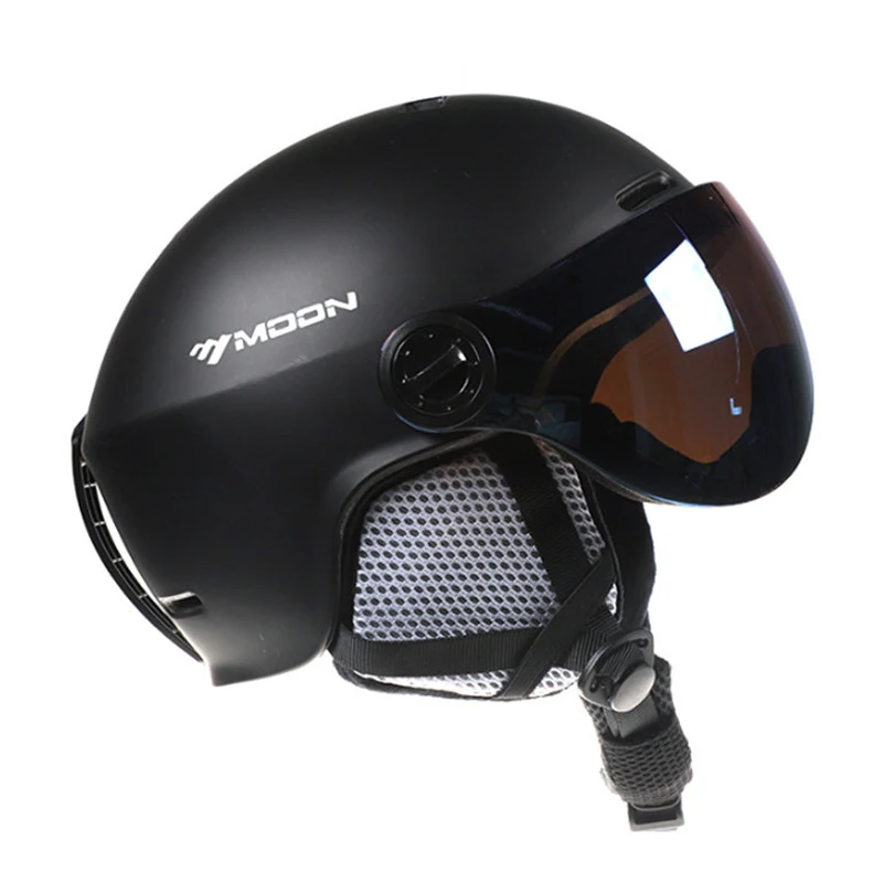 Óculos de sol lua capacete de esqui integralmente-moldado ПК+ eps capacete de esqui de alta qualidade ao ar Ливр adulto esport