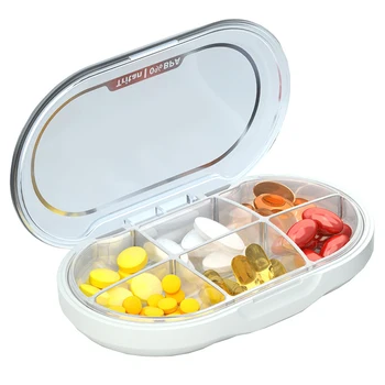 

6 Grids Pill Box Mini Travel Pills Case Medicine Box Six Days Dispenser Drug Storage Tablet Divider Vitamin Box Portable Health