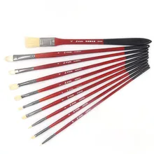 10 многофункциональных художественных кистей для рисования щетина, шерсть, нейлон волосы береза короткий стержень акриловая масляная живопись ручки с эффектом гуаши кисть для рисования