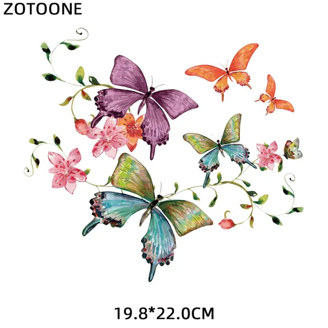 Flower Patch Iron-on Transfers for Clothing Thermoadhesive Patches Daisy Stickers Diy Flex Fusible Transfer Appliques Stripes 0230