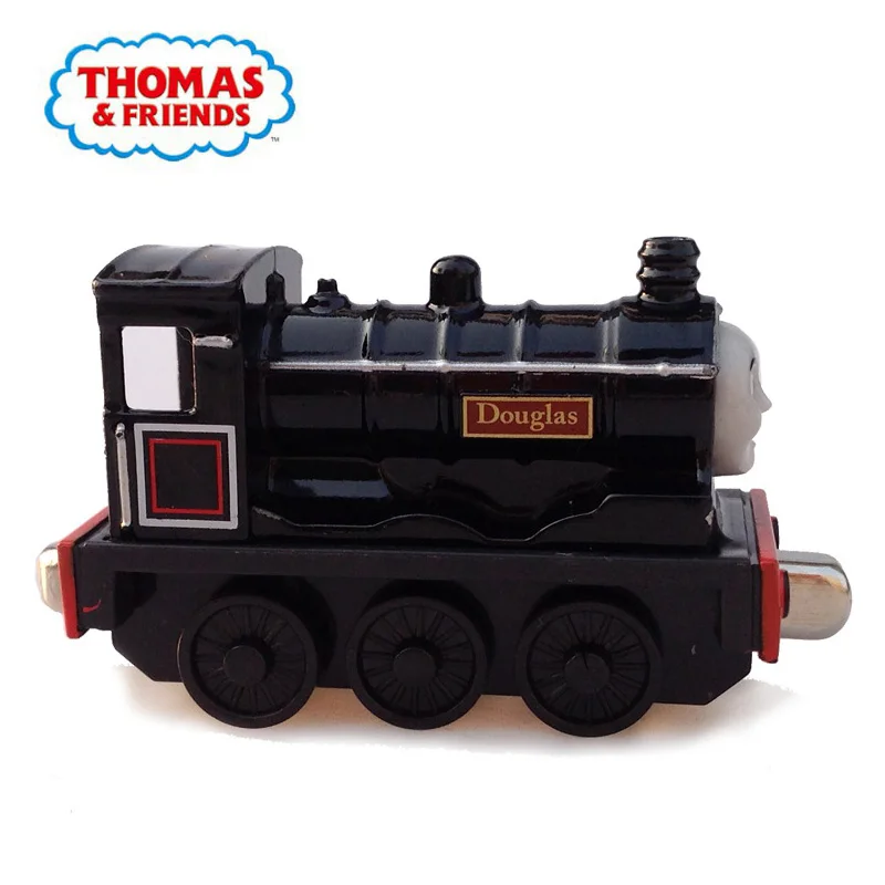 1:43 металлического сплава поезда комплекты с принтом из мультфильма «Томас и его друзья» для №10 черный локомотива и поезд кабины магнитная, Детские кубики, игрушки для мальчиков автомобиля для детей подарок на день рождения