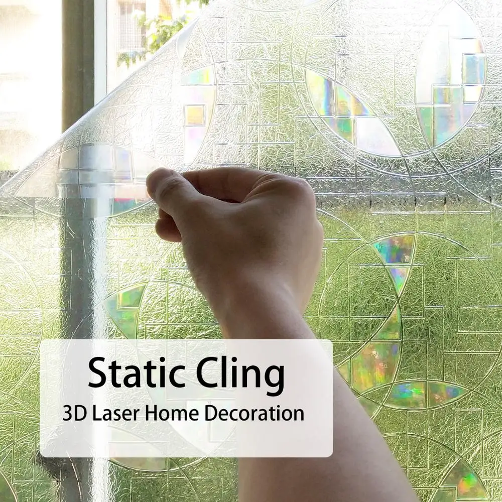 Оконная пленка 3D декоративная конфиденциальная статическая липкая стеклянная