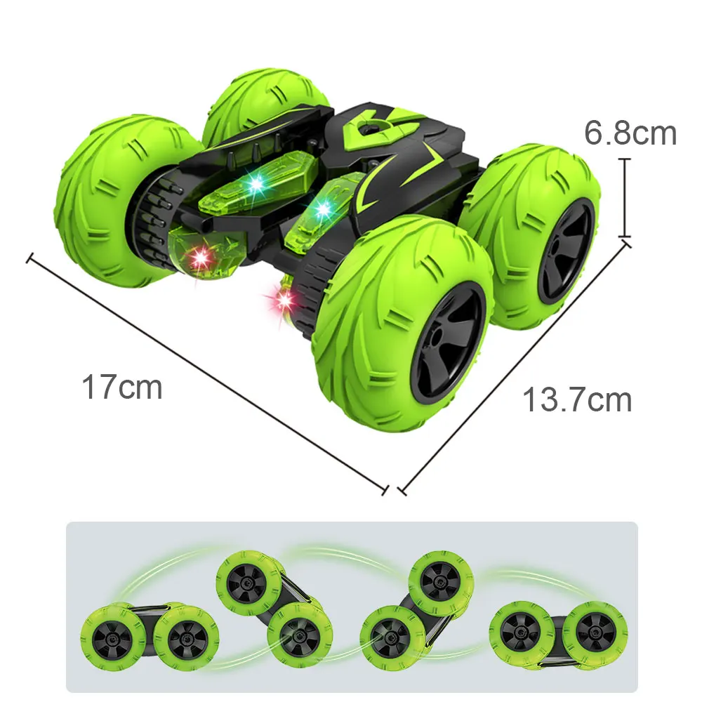 Радиоуправляемый трюковый Автомобиль 2,4 ГГц 3D вращающийся дрейф необычный трюк гоночный автомобиль дрейф деформационный светодиодный автомобиль электрический RC игрушки подарки для детей