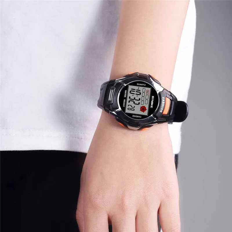 Цифровые часы для девочек, Детские аналоговые цифровые спортивные Водонепроницаемые наручные часы для девочек, светодиодный, электронные кварцевые часы A4