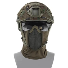 Тактический головной убор охотничья сетка на пол-лица маска для велоспорта тактическая Защитная CS Хэллоуин вечерние головные уборы