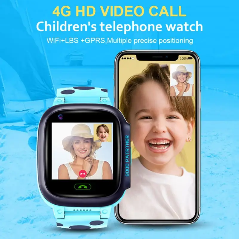 4G Child Smart Watch HD Video Call Watches GPS + wifi + LBS + Camera Positioning Kids Waterproof Antil-lost Tracker Smartwatch