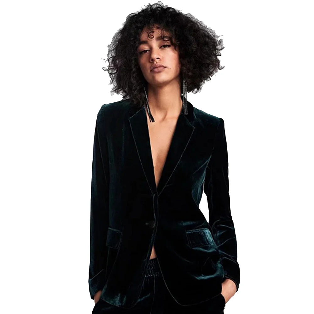 Осенне-зимняя женская куртка с отложным воротником и длинными рукавами на одной