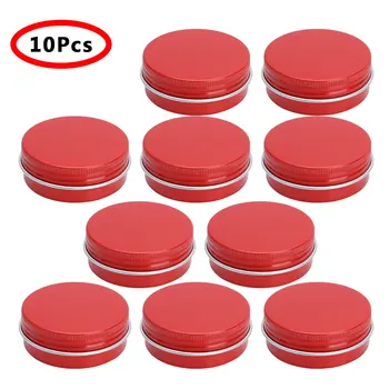 

10pcs 30ml Round Jars Metal Tin Cans Aluminum Tin Jars Containers Bulk Food Tins Cosmetic Jar Container Candle Travel Tins