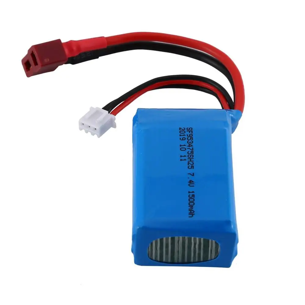 7 4 V 1500 мА/ч Перезаряжаемые Батарея Lipo литиевая батарея RC автомобиль набор для WLtoys