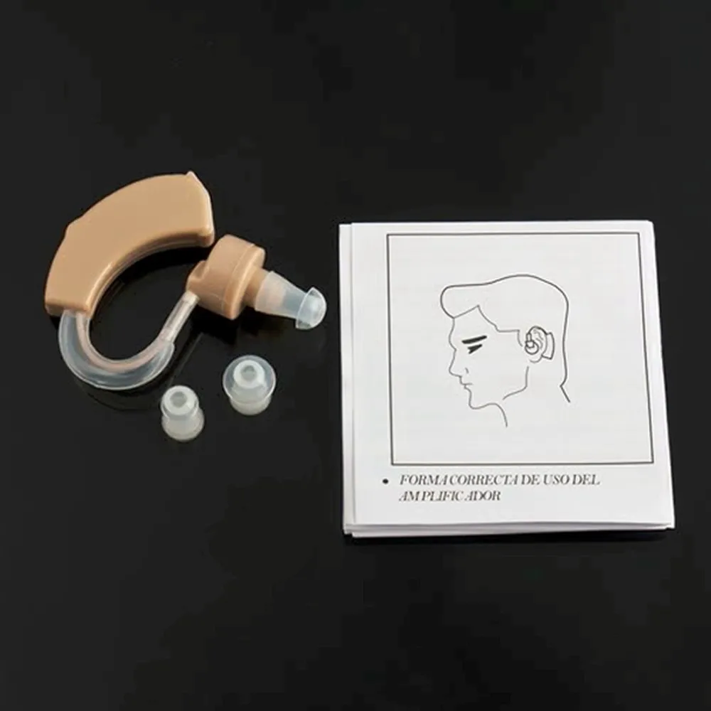 Пластиковые супер мини Регулируемые слуховые аппараты усилитель громкости звука тон слухового аппарата набор крюк в ухо уход за ушами