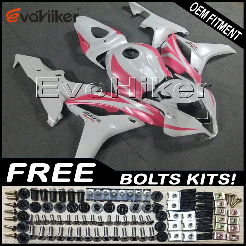 Обтекатель для мотоцикла CBR600RR 2007 2008 розовые белые F5 07 08 ABS пластиковые панели
