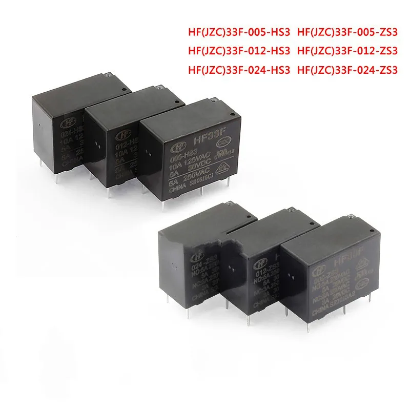 5 шт. Jzc-33f 005 012024-hs3 zs3 реле 5v12v224v 4-контактный 5-контактный 5A hf33f | Обустройство дома