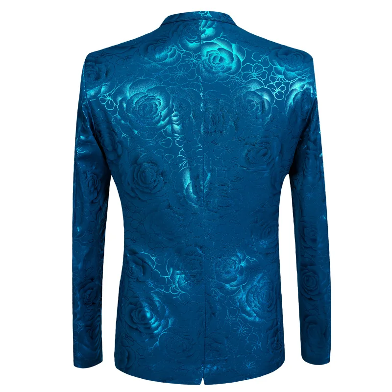 AntonioRicci 3D Printed 2 Pieces Fashion Men Suit Slim Fit Blue Rose Printing Tuxedo Groom Suits For Men Wedding Costume Homme AntonioRicci 3D Printed 2 Pieces Fashion Men Suit Slim Fit Blue Rose Printing Tuxedo Groom Suits For Men Wedding Costume Homme
