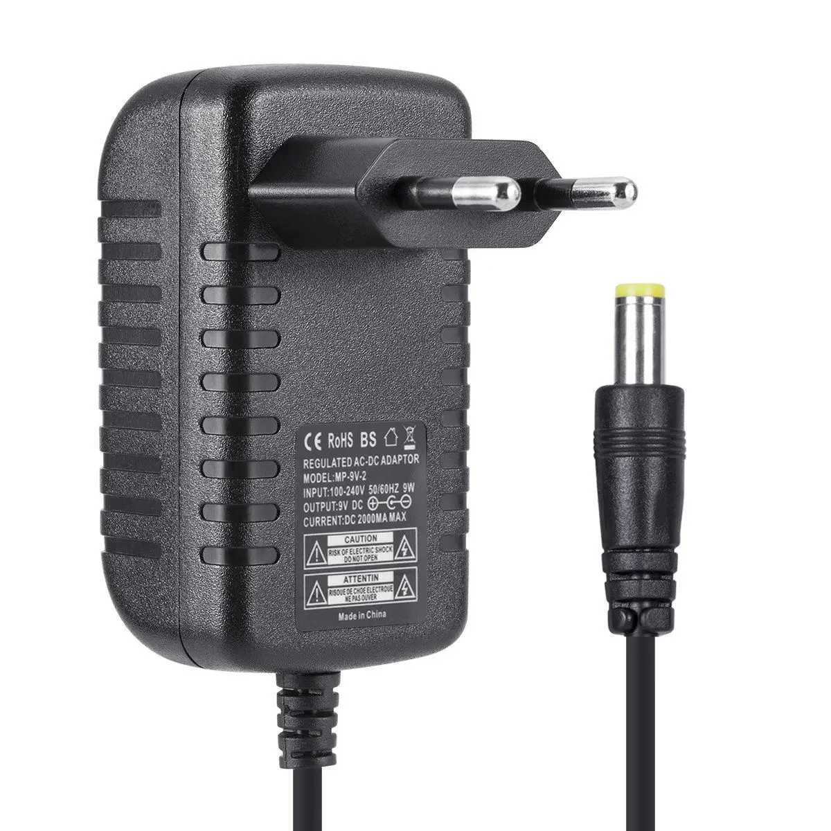 Power Supply Effect Pedal with 8-Way Cable EU plug 9V 1A AC / DC Power Adapter for Pedals with Electric Guitar Effects