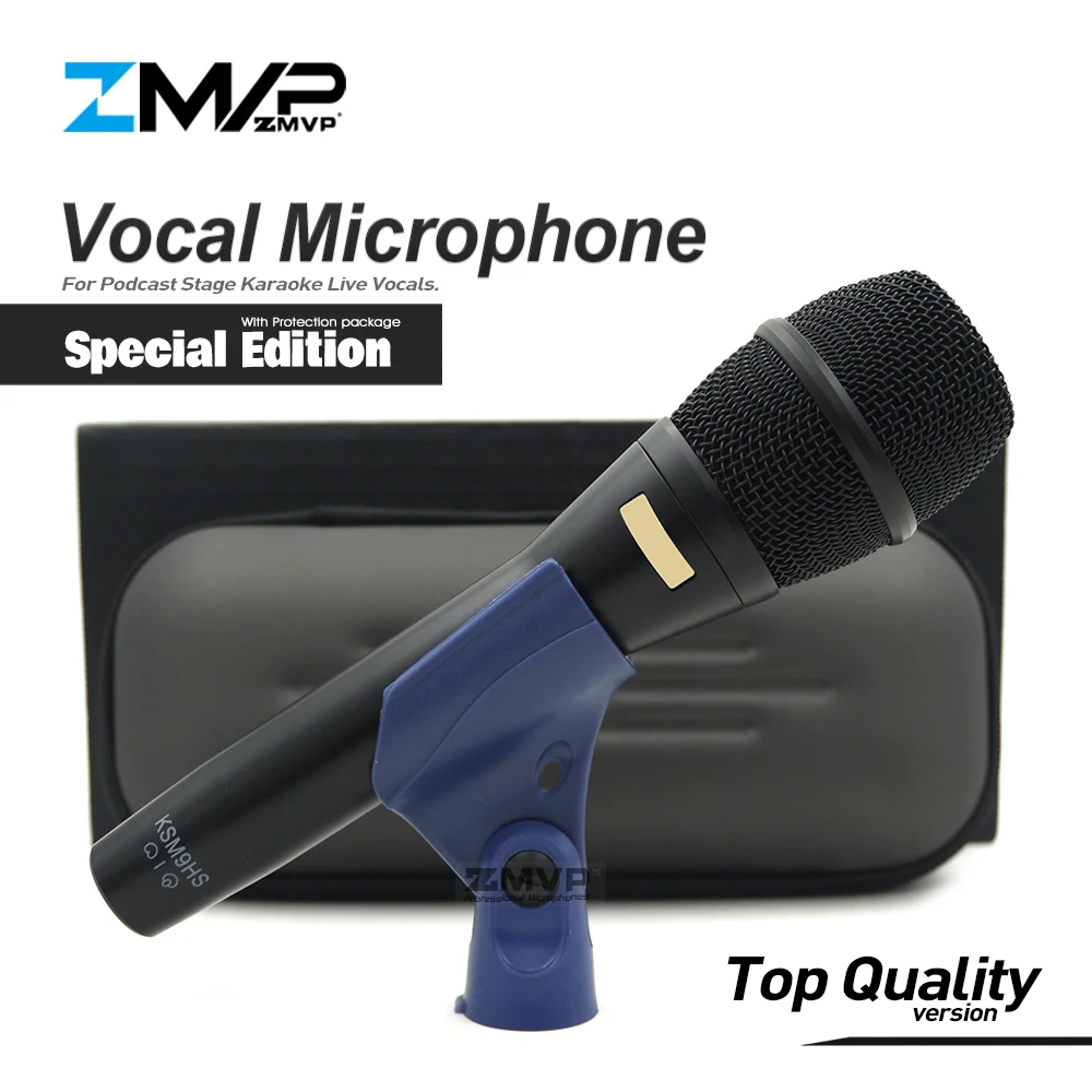 Высокое качество специальное издание KSM9 Профессиональный живой вокал KSM9HS динамический проводной микрофон караоке супер-кардиоидный Подкаст микрофон