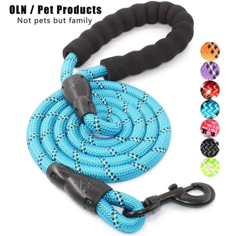 rope dog leash with padded handle
