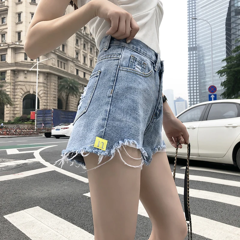 

The new 2020 thin tall waist fashion sexy summer bull-puncher knickers female loose burrs