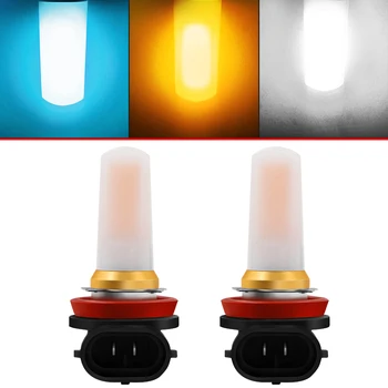 

2 pcs Car headlight driving daytime running lights car led lights 12v H11 fog lights led bulbs 2000LM 6000k car brake lights