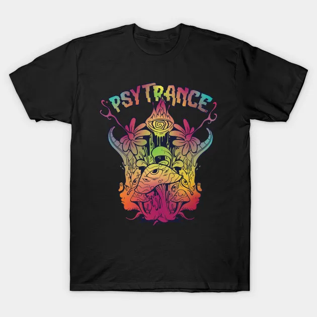 Для мужчин футболка PSYTRANCE трипси психоделический женщин футболка|Футболки| |