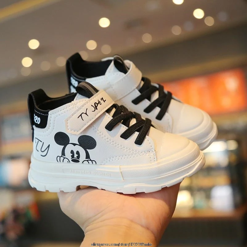Original Disney Children Casual Shoes Boys Girl Sneakers Spring Kids Sports Shoes New Baby Mickey Mouse Breathable Soft Running sports shoes kids sneakers kids shoes