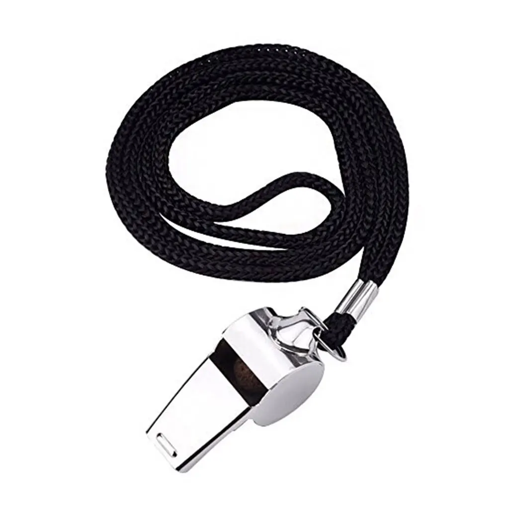 Portable Lightweight Outdoor Emergency Survival Referee Whistle Stainless Steel Camping Hiking Whistle