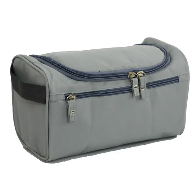 Zipper Man Women Waterproof Makeup Bag Cosmetic Bag Beauty Case Make Up Organizer Toiletry Bag Kits Storage Travel Wash Pouch Gray
