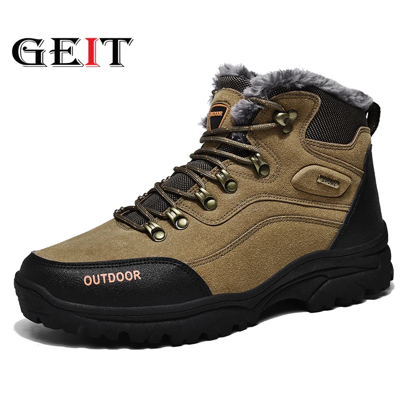 

Men Big Size Outdoor Hiking Boots Warm Climbing Boots Men Winter Waterproof Trekking Hunting Boots Zapatos Caterpillar Hombre
