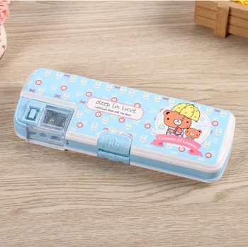 

Cute cartoon stationery box pupils storage pen box creative multifunctional boys and girls plastic pencil box student supplies