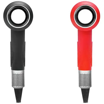

2pcs Hair Dryer Case Cover for Dyson Soft Silicone Gel Portable Dust Proof Blower Protective Skin Cover - Black & Red
