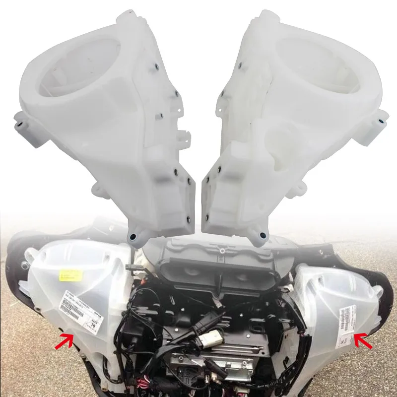 Motorcycle White Inner Fairing Speaker Covers Fits For Harley Touring Street Glide Electra Glide Ultra Limited Tri Glide 2014-up