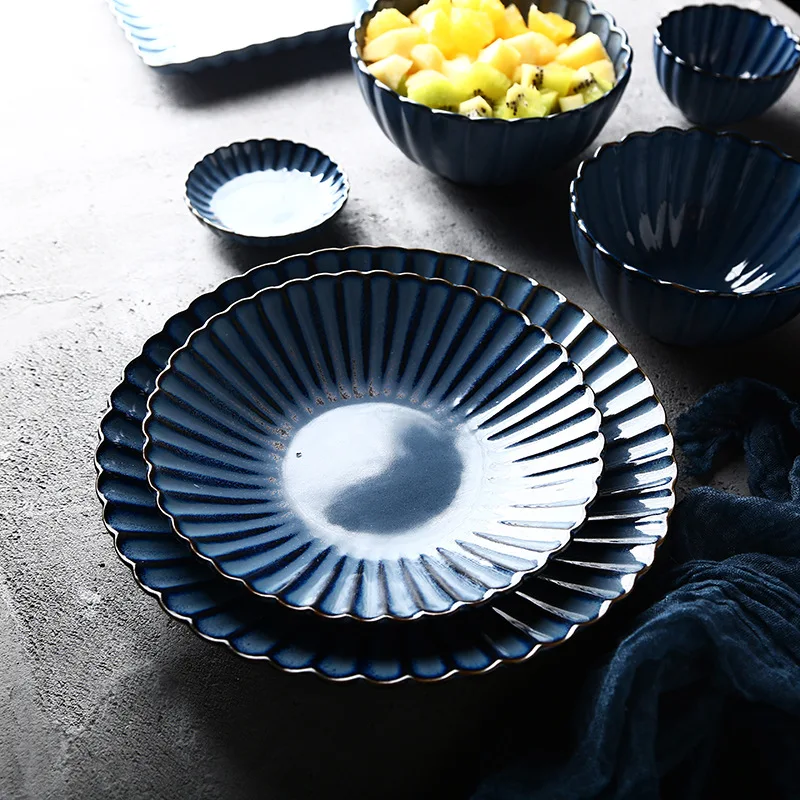 LEKOCH благодарности и отзывы ретро ресторан бытовой кухонный керамический костюм посуда чернил цветок чаша серии элегантный