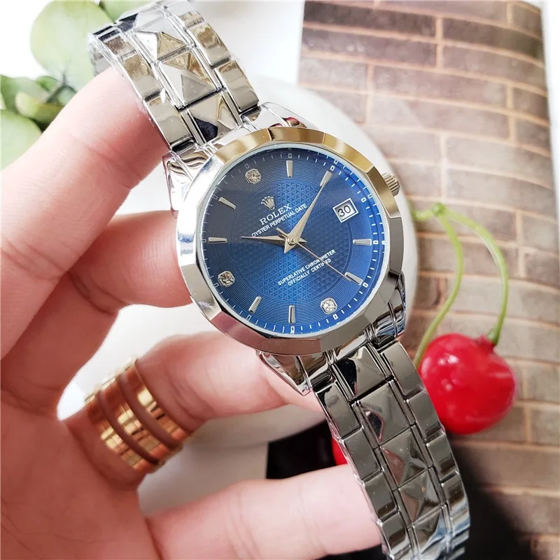 

Rolex- Men's quartz watch Top brand luxury stainless steel contracted men's fashion timing men's sports watch 4545