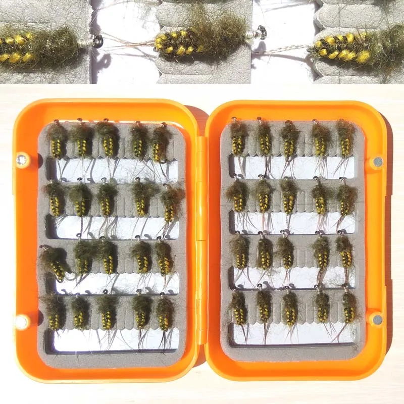 40 шт. приманка+ 1 шт. fly коробка для рыболовных приманок новая Fly fising приманка муха рыболовные снасти супер хорошее качество