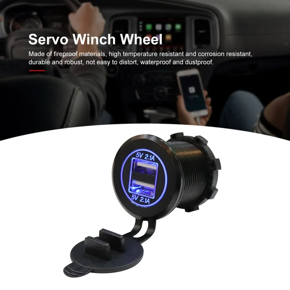 DC 12 V-24 V 4.2A Dual USB светодиодный Авто Зарядное устройство для мото Авто Грузовик ATV Лодка адаптер розетка Мощность Зарядное устройство s