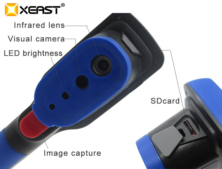 Xeast 2,4 дюймов цветной экран портативная тепловая камера тепловизор камера Инфракрасный термометр XE-28 экономичный тепловизор